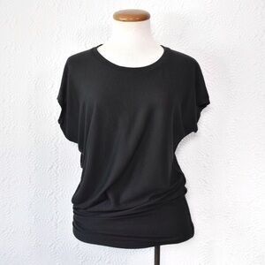 Athleta Black Threadlight Asymmetric Relaxed Tee